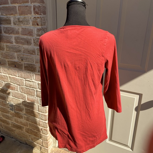 Dana Buchman, Rust, 3/4 Sleeve, Top, Size S - Picture 2 of 3